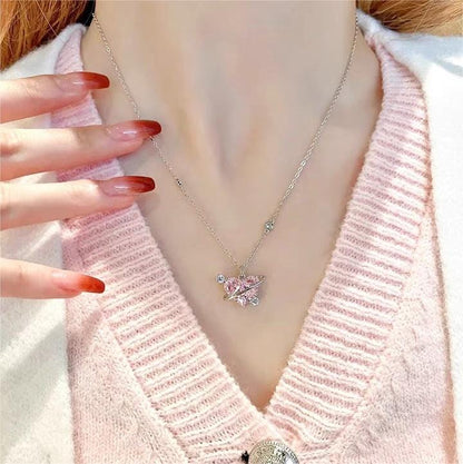 Pink Celestial Heart Necklace