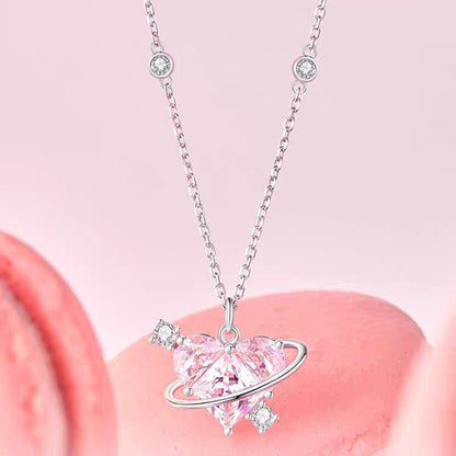 Pink Celestial Heart Necklace