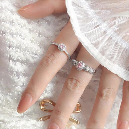 Pink Rhinestone Crystal Ring