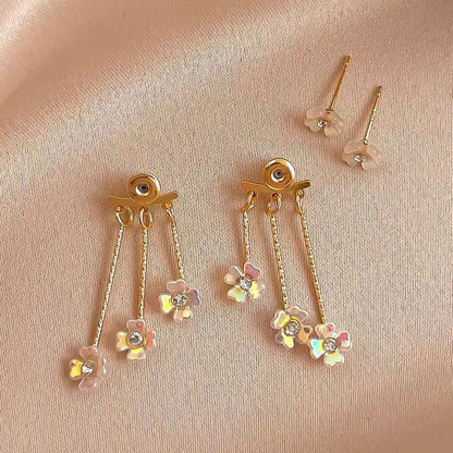 Transformable Floral Dangle Stud Earrings