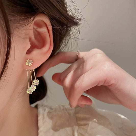 Transformable Floral Dangle Stud Earrings