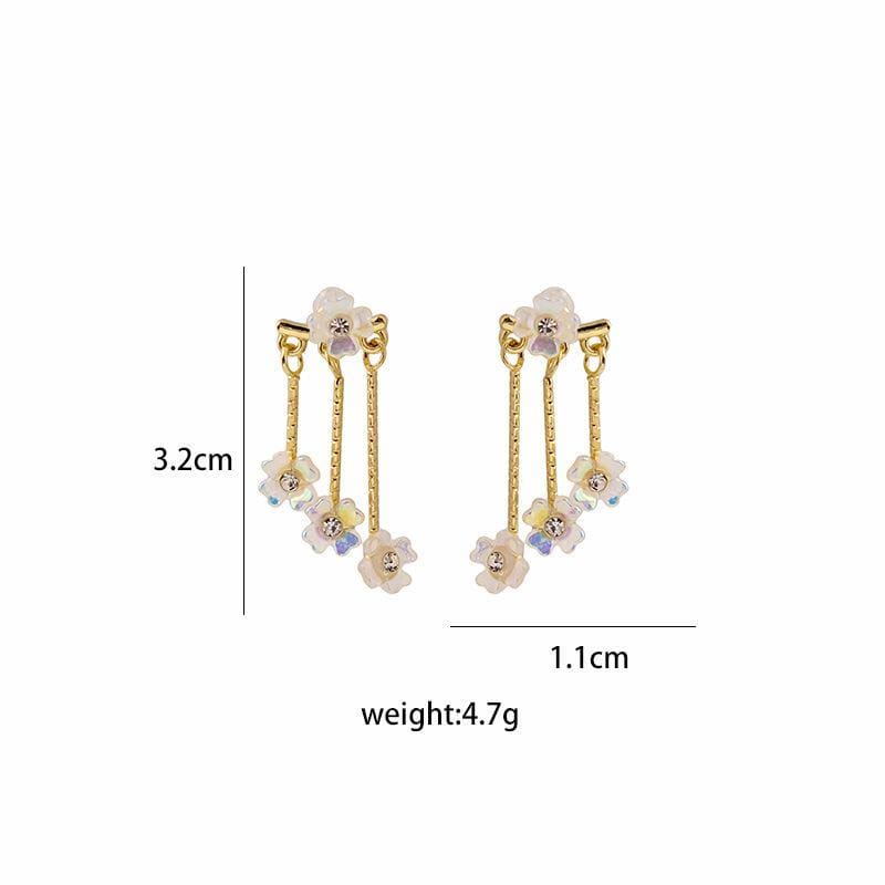 Transformable Floral Dangle Stud Earrings