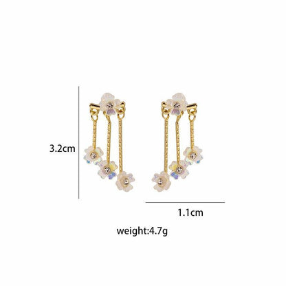 Transformable Floral Dangle Stud Earrings