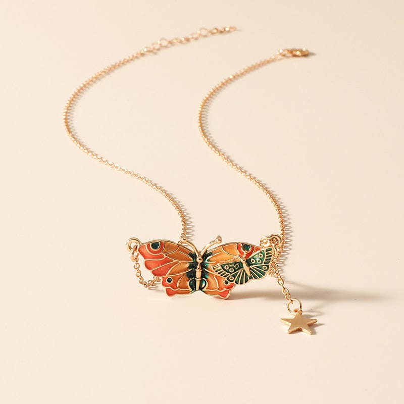 Butterfly Necklace Bracelet Ring Set