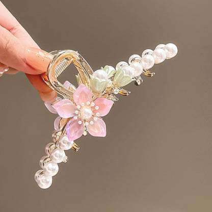 Chic Pearl Chignon Claw Hair Clip