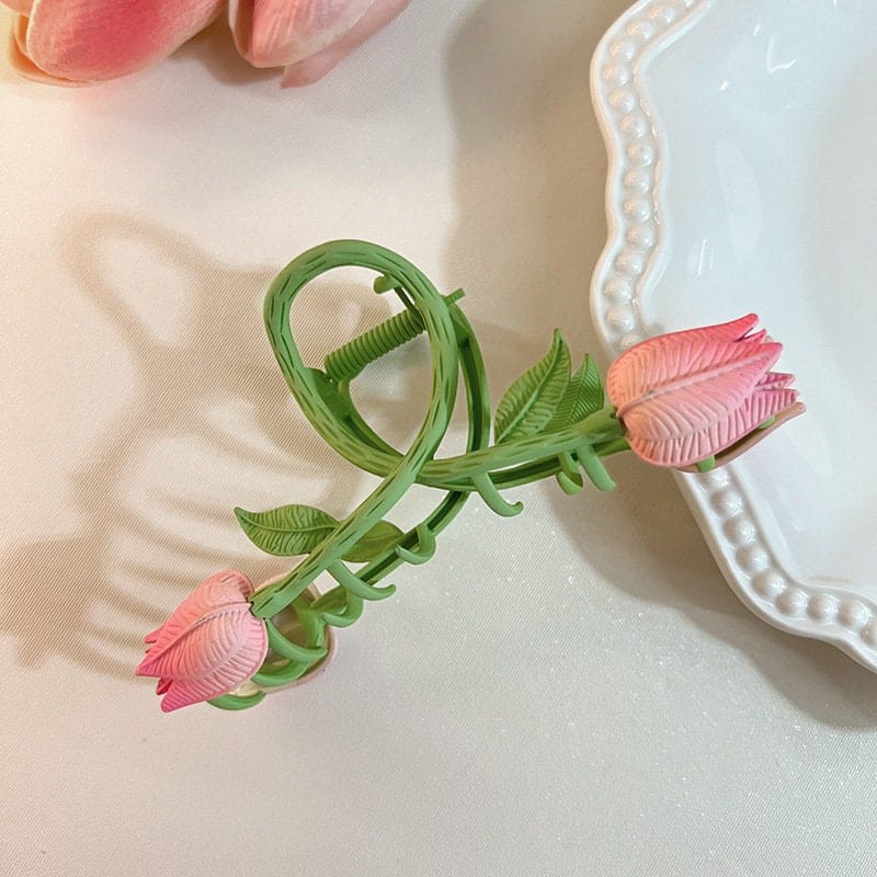 Schicke bunte Haarspange mit Tulpenklauen