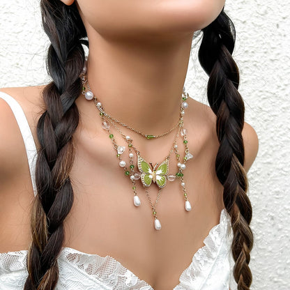 Chain Tassel Butterfly Necklace