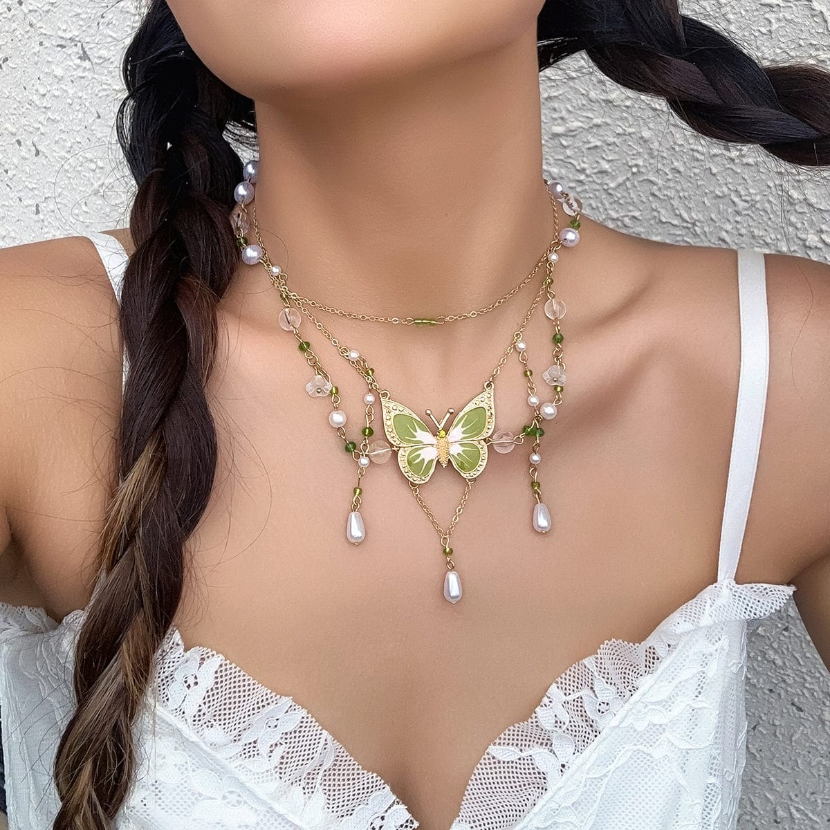 Chain Tassel Butterfly Necklace