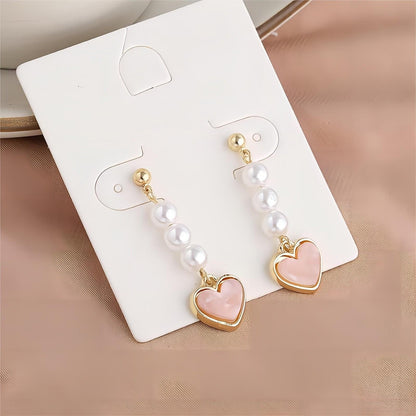 Chic Pearl Heart Earrings