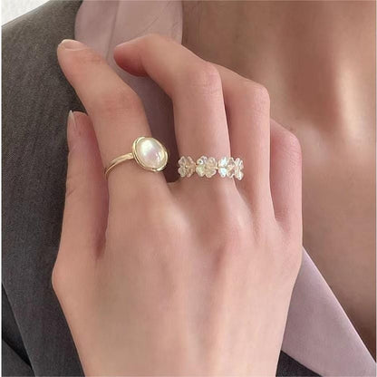 Pearl Shell Flower Ring