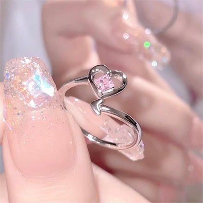 Chic Pink Devil Heart Ring