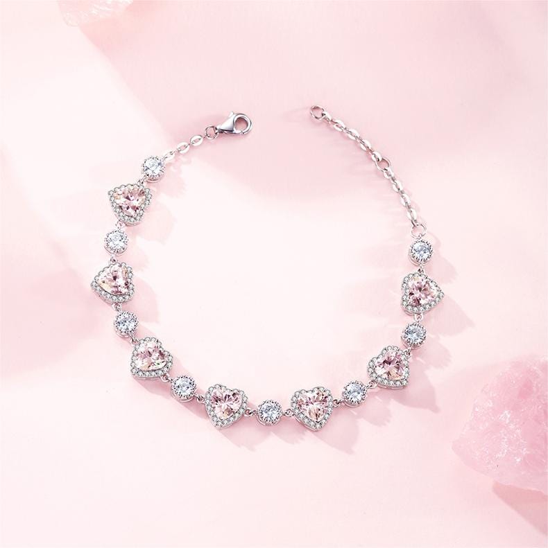 Chic Crystal Heart Bracelet