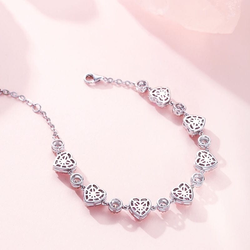 Chic Crystal Heart Bracelet