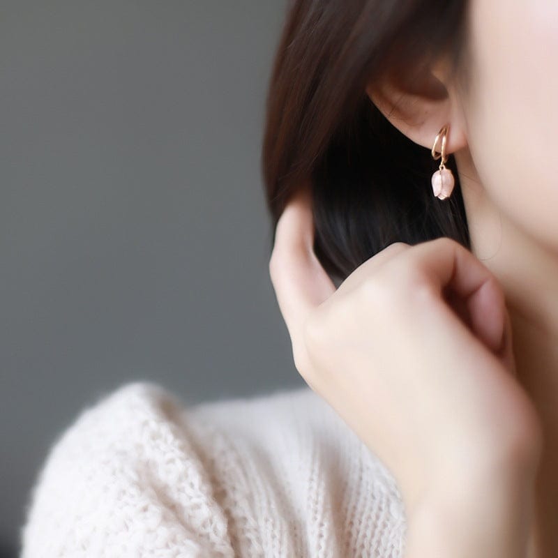 Enamel Tulip Earrings