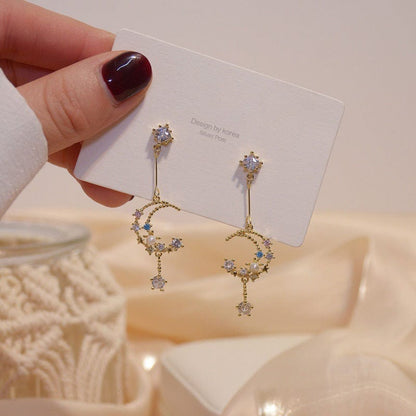 Moon Phase Dangle Earrings