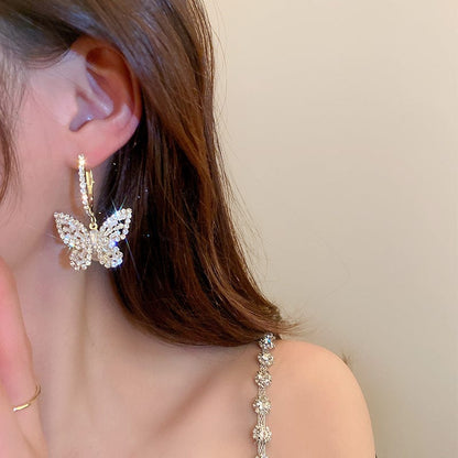 Boucles d'oreilles papillon en zircon GEM006