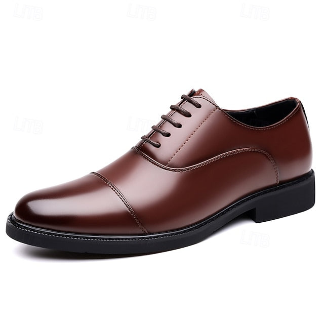 Cap-Toe Brown Classic Men's Oxford Shoes Design –