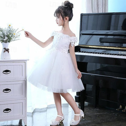 3/4 Girls' Party Toddler Sequin Girl Flower Dress