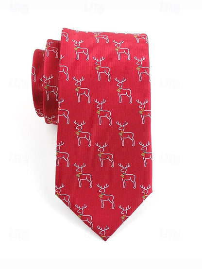 Christmas Men's Necktie Santa with