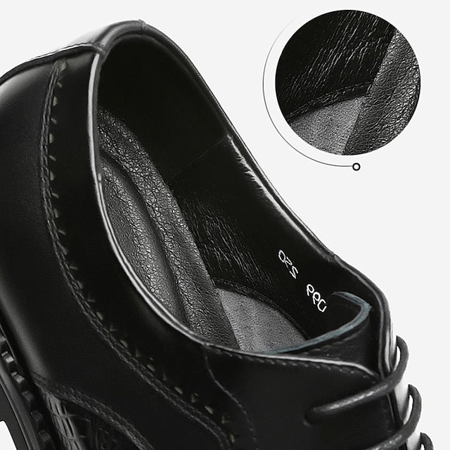 Brogue Shoes Oxford Brown - Crocodile Leather Men's