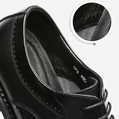 Brogue Shoes Oxford Brown - Crocodile Leather Men's