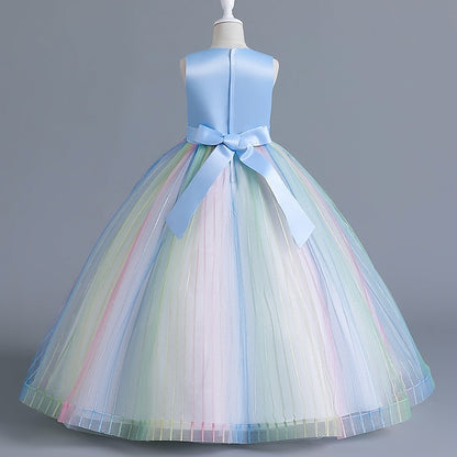 Dress Girl Girls' Kids Sleeveless Floral Party Flower