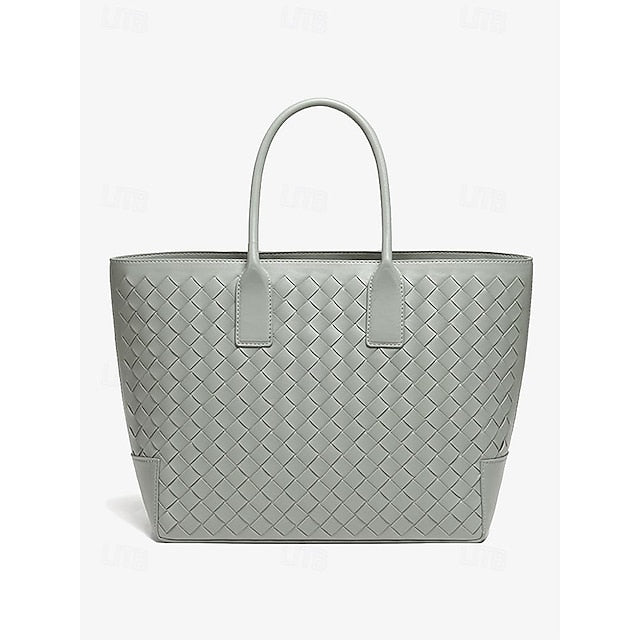 Tote Brown Woven and Women's Leather Bag Stylish –