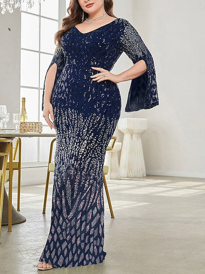 Elegant Party Bride the Size Plus Dress of Curve Mother V