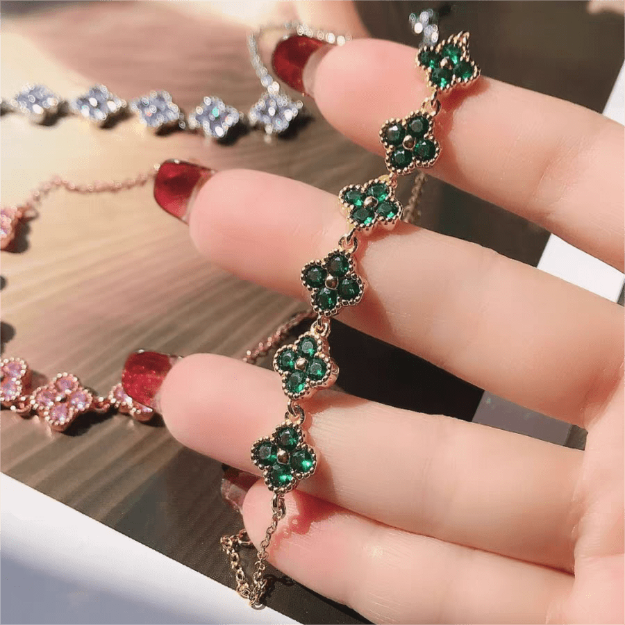 Crystal Clover Bracelet