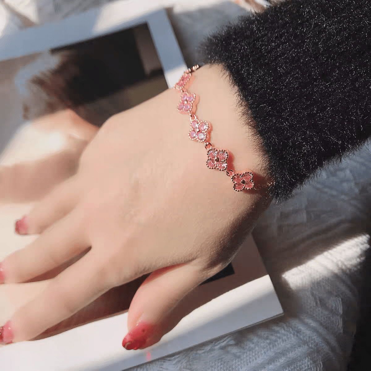 Crystal Clover Bracelet