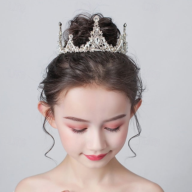 Flower Solid Girls' Kids Girl Long Color Party Dress