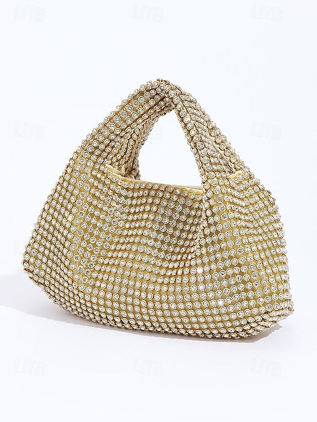 Silver Sparkling Handbag Women's Evening – Rhinestone