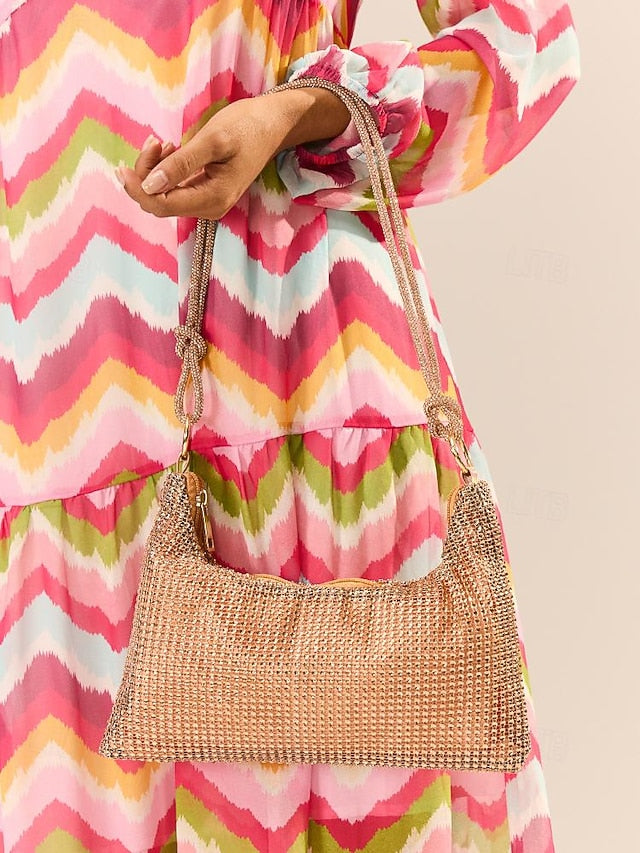 Bag Elegant Handbag Evening Rhinestone Shoulder – Women's