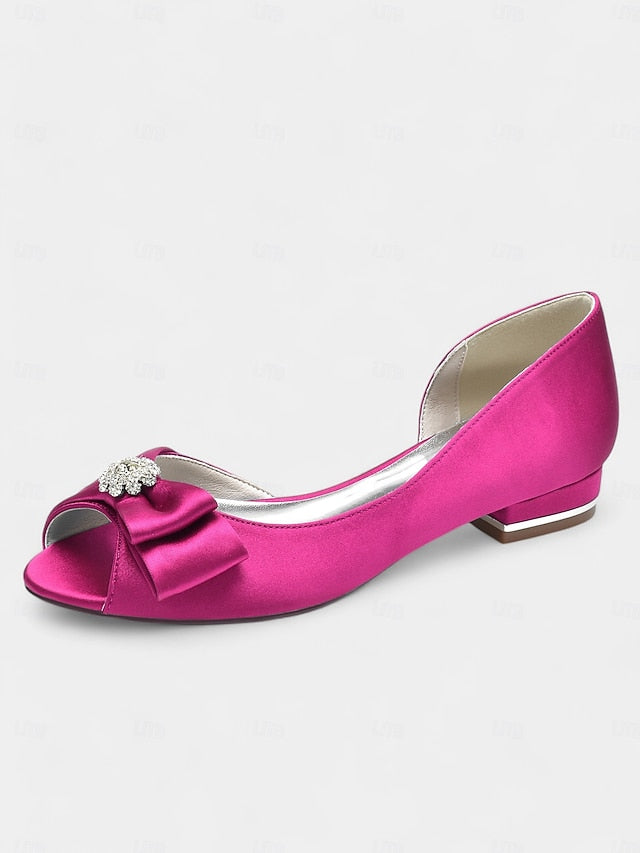 satin a luxurious in crafted Elegant flats sparkling with