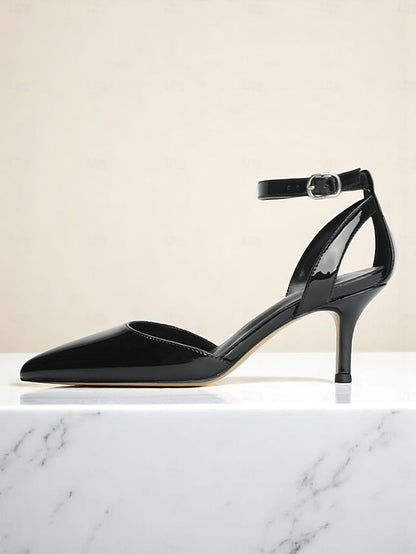 Gold Heels Ankle Strap Glitter Women's