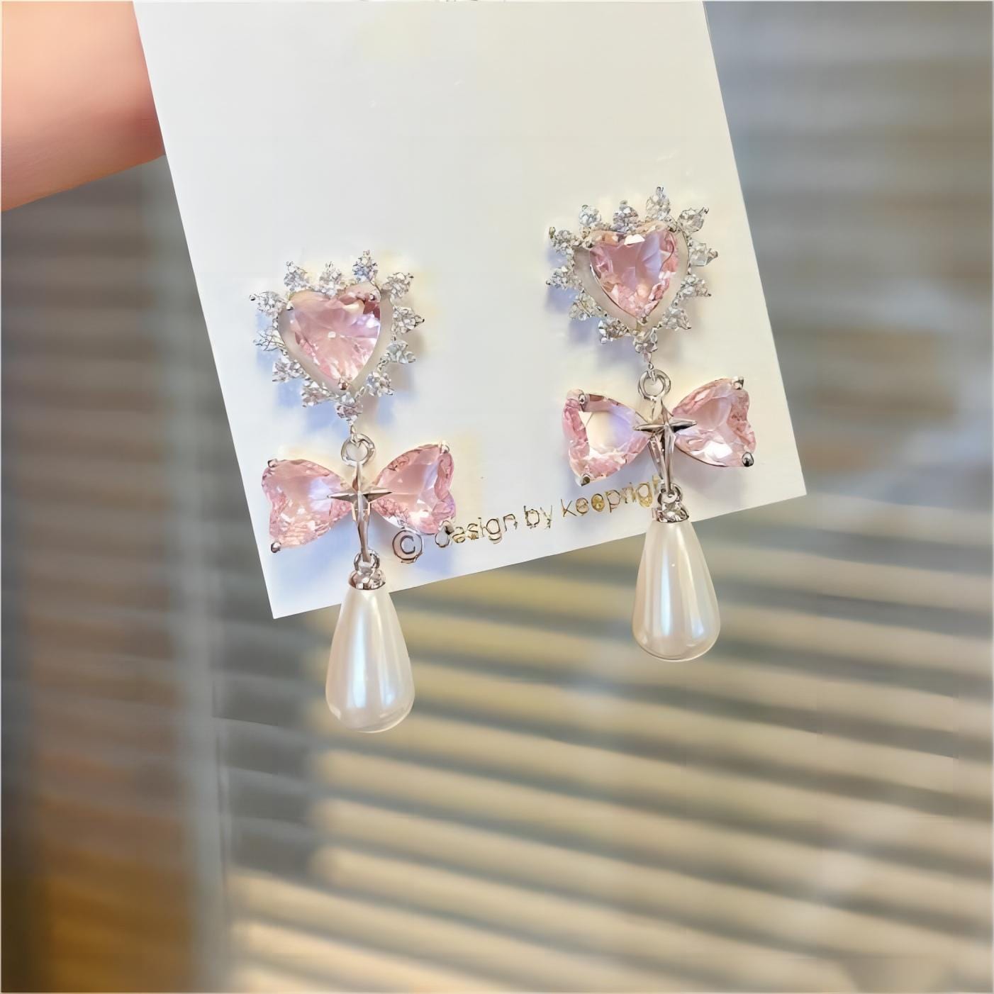 Bowknot Heart Earrings