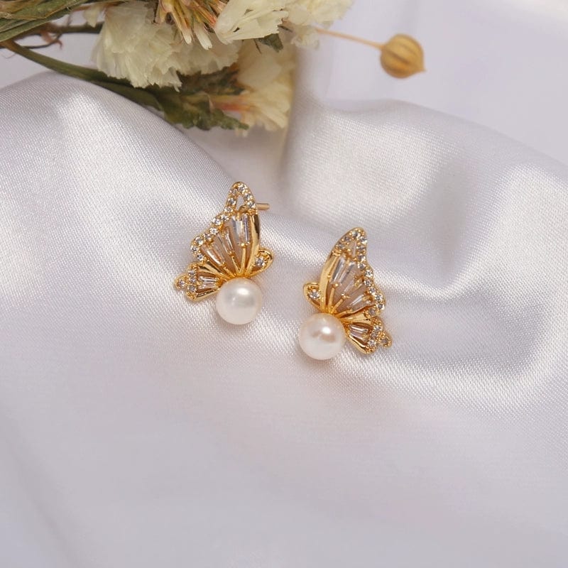 Butterfly Pearl Earrings