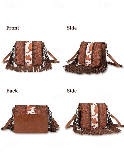 Faux Leather Women's Shoulder Multi-Pocket - Crossbody Bag