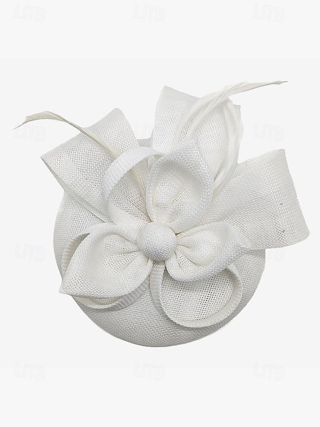 and Feather with Hat Fascinator Bow Accents Women's Green