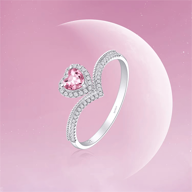 Cubic Zirconia Heart Ring