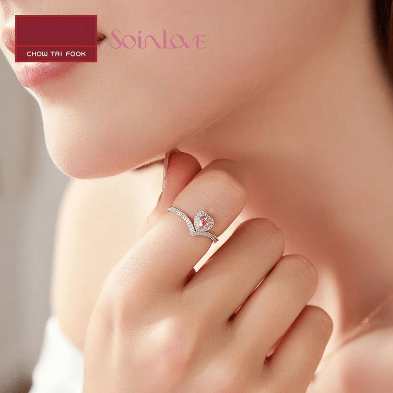 Cubic Zirconia Heart Ring