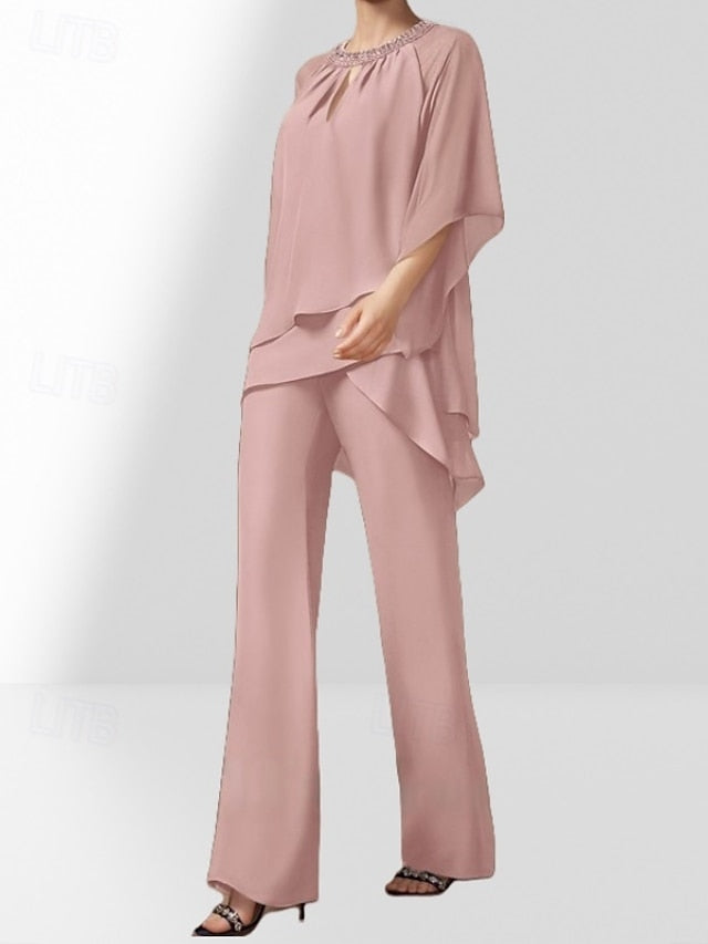 Piece of Two Pantsuit the Bride Dress Wedding Mother Guest