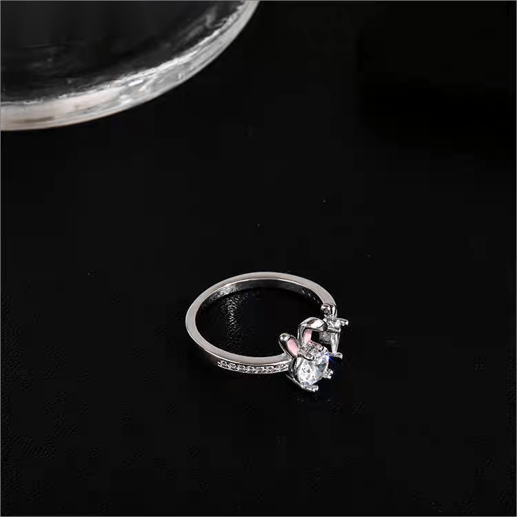 Crystal Carrot Rabbit Ring