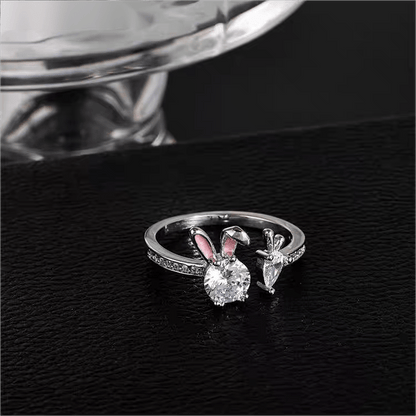 Crystal Carrot Rabbit Ring