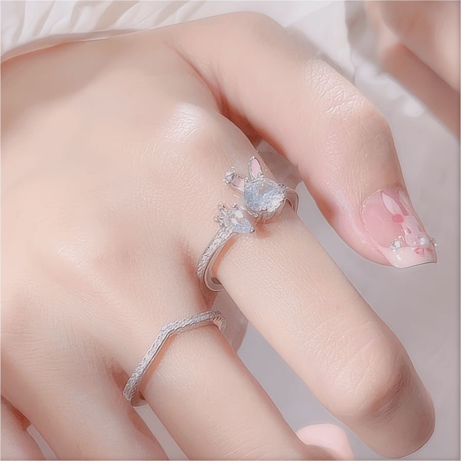 Crystal Carrot Rabbit Ring