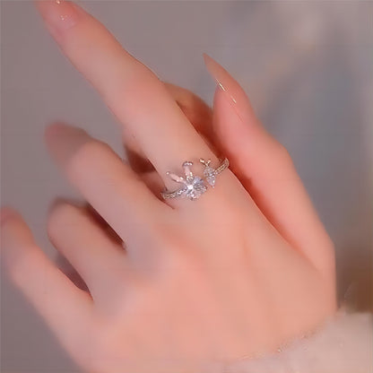 Crystal Carrot Rabbit Ring