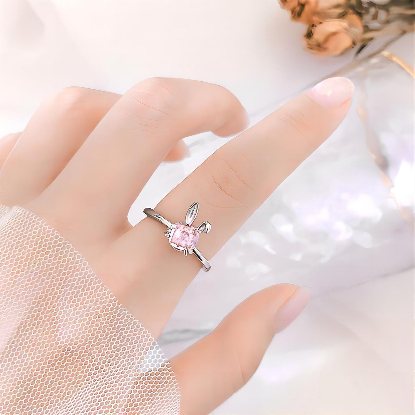 Crystal Rabbit Ring