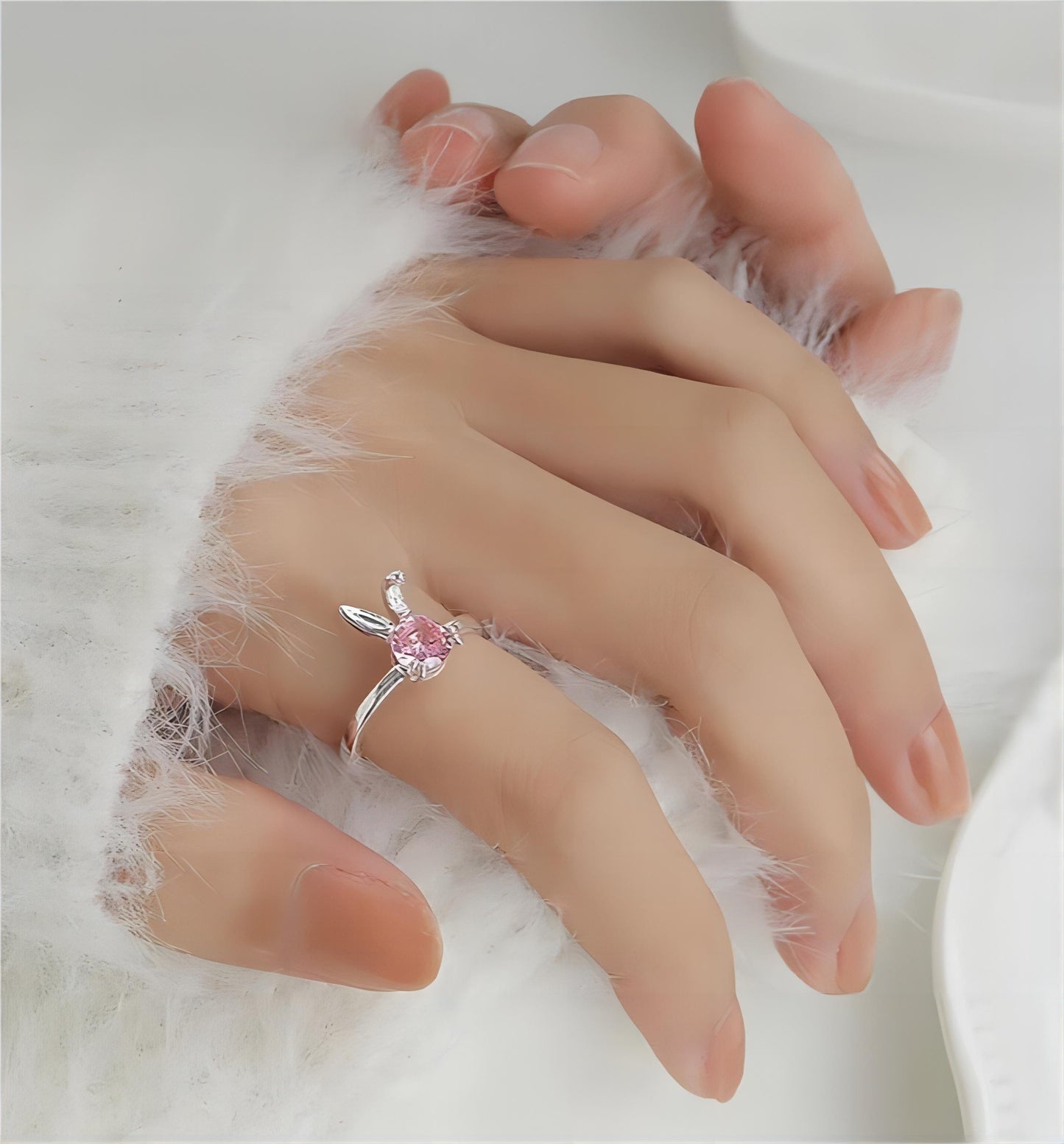 Crystal Rabbit Ring