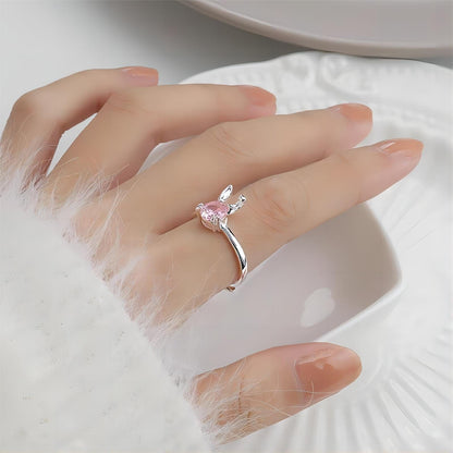 Crystal Rabbit Ring