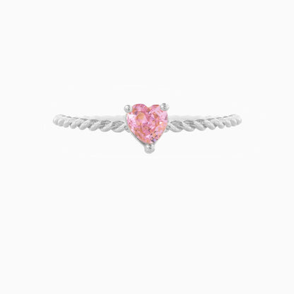 Cubic Zirconia Heart Ring